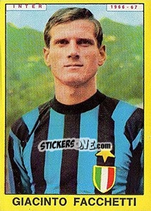 Sticker Giacinto Facchetti - Calciatori 1966-1967 n. 107 - Panini