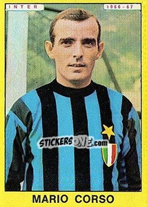 Sticker Mario Corso - Calciatori 1966-1967 n. 115 - Panini
