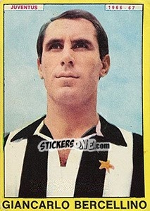 Sticker Giancarlo Bercellino - Calciatori 1966-1967 n. 125 - Panini