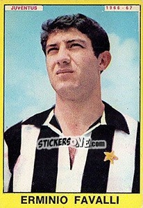 Sticker Erminio Favalli - Calciatori 1966-1967 n. 128 - Panini