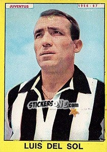 Sticker Luis Del Sol - Calciatori 1966-1967 n. 129 - Panini