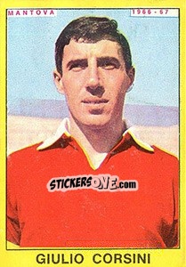 Sticker Giulio Corsini - Calciatori 1966-1967 n. 192 - Panini