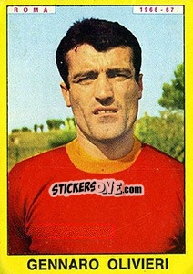 Sticker Gennaro Olivieri - Calciatori 1966-1967 n. 255 - Panini