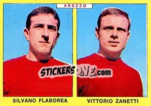 Sticker Flaborea / Zanetti - Calciatori 1966-1967 n. 336 - Panini