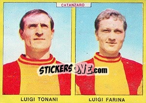 Sticker Tonani / Farina - Calciatori 1966-1967 - Panini