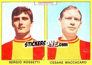 Sticker Rossetti / Maccacaro - Calciatori 1966-1967 - Panini