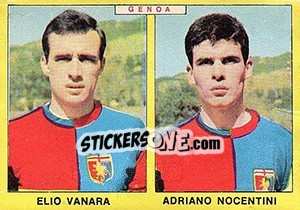 Sticker Vanara / Nocentini - Calciatori 1966-1967 - Panini