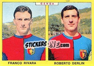 Sticker Rivara / Derlin - Calciatori 1966-1967 - Panini