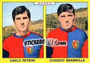Sticker Petrini / Brambilla - Calciatori 1966-1967 - Panini