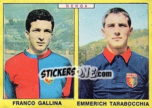 Sticker Gallina / Tarabocchia - Calciatori 1966-1967 - Panini