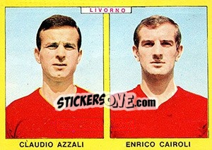 Sticker Azzali / Cairoli - Calciatori 1966-1967 n. 359 - Panini