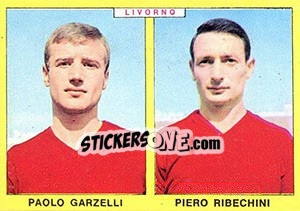 Sticker Garzelli / Ribecchi - Calciatori 1966-1967 n. 360 - Panini