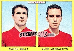 Sticker Cella / Moscalaito - Calciatori 1966-1967 n. 361 - Panini