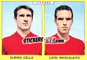 Sticker Cella / Moscalaito - Calciatori 1966-1967 - Panini