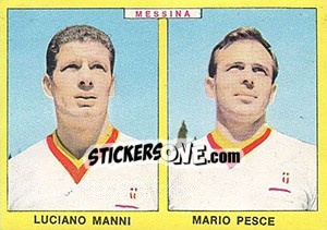 Sticker Manni / Pesce - Calciatori 1966-1967 - Panini