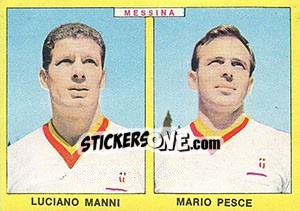 Sticker Manni / Pesce - Calciatori 1966-1967 n. 365 - Panini