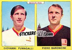 Sticker Fumagalli / Baroncini - Calciatori 1966-1967 - Panini