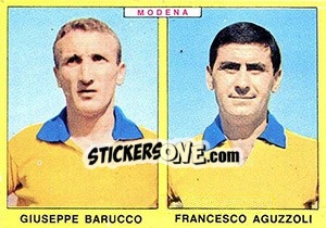 Sticker Barucco / Aguzzoli - Calciatori 1966-1967 - Panini