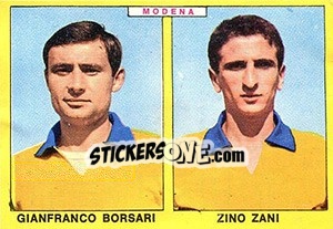 Sticker Borsari / Zani - Calciatori 1966-1967 - Panini