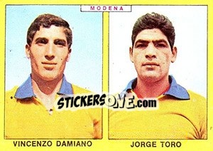 Sticker Damiano / Toro - Calciatori 1966-1967 - Panini