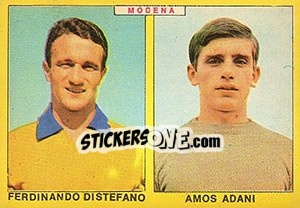 Sticker Di Stefano / Adani - Calciatori 1966-1967 n. 374 - Panini