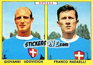 Sticker Udovicich / Radaelli - Calciatori 1966-1967 - Panini
