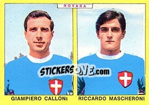 Sticker Calloni G. / Mascheroni - Calciatori 1966-1967 n. 379 - Panini