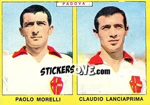Sticker Morelli / Lanciaprima - Calciatori 1966-1967 - Panini