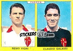 Sticker Vigni / Galassi - Calciatori 1966-1967 - Panini