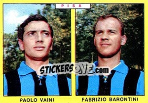 Sticker Vaini / Barontini - Calciatori 1966-1967 - Panini