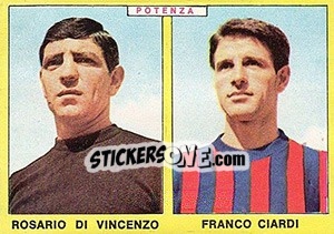 Sticker Di Vincenzo / Ciardi - Calciatori 1966-1967 - Panini