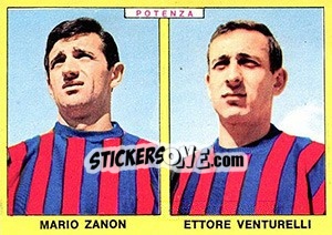 Sticker Zanon / Venturelli - Calciatori 1966-1967 - Panini