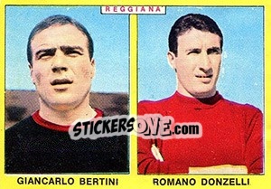 Sticker Bertini / Donzelli - Calciatori 1966-1967 n. 405 - Panini