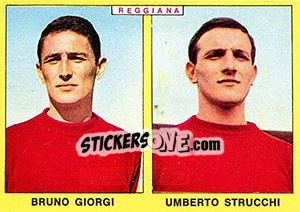 Sticker Giorgi / Strucchi - Calciatori 1966-1967 n. 406 - Panini