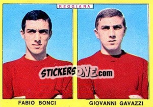Sticker Bonci / Gavazzi - Calciatori 1966-1967 - Panini