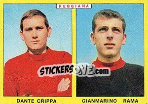 Sticker Crippa / Rama - Calciatori 1966-1967 n. 410 - Panini