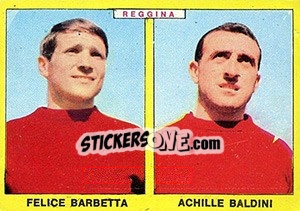 Sticker Barbetta / Baldini - Calciatori 1966-1967 - Panini