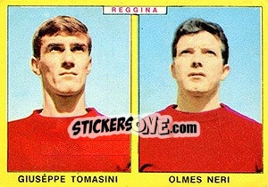 Sticker Tomasini / Neri - Calciatori 1966-1967 - Panini