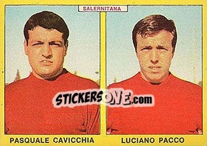 Sticker Cavicchia / Pacco - Calciatori 1966-1967 - Panini