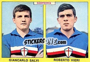 Sticker Salvi / Vieri - Calciatori 1966-1967 n. 426 - Panini