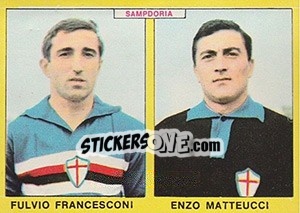 Sticker Francesconi / Matteucci - Calciatori 1966-1967 n. 428 - Panini