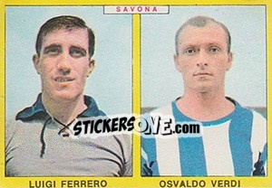 Sticker Ferrero / Verdi - Calciatori 1966-1967 - Panini