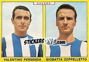 Sticker Persenda / Zoppelletto - Calciatori 1966-1967 - Panini