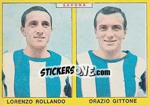 Sticker Rollando / Gittone - Calciatori 1966-1967 - Panini