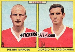 Figurina Maroso / Dellagiovanna - Calciatori 1966-1967 - Panini