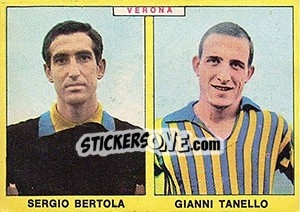Sticker Bertola / Tanello - Calciatori 1966-1967 n. 441 - Panini