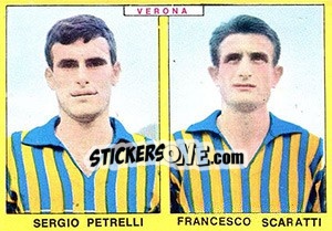 Sticker Petrelli / Scaratti - Calciatori 1966-1967 - Panini