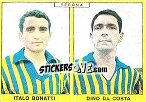 Sticker Bonatti / Da Costa - Calciatori 1966-1967 - Panini
