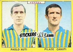 Sticker Nuti / Canuti - Calciatori 1966-1967 - Panini