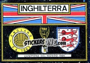 Sticker Inghilterra - Scudetto - Calciatori 1966-1967 n. 454 - Panini